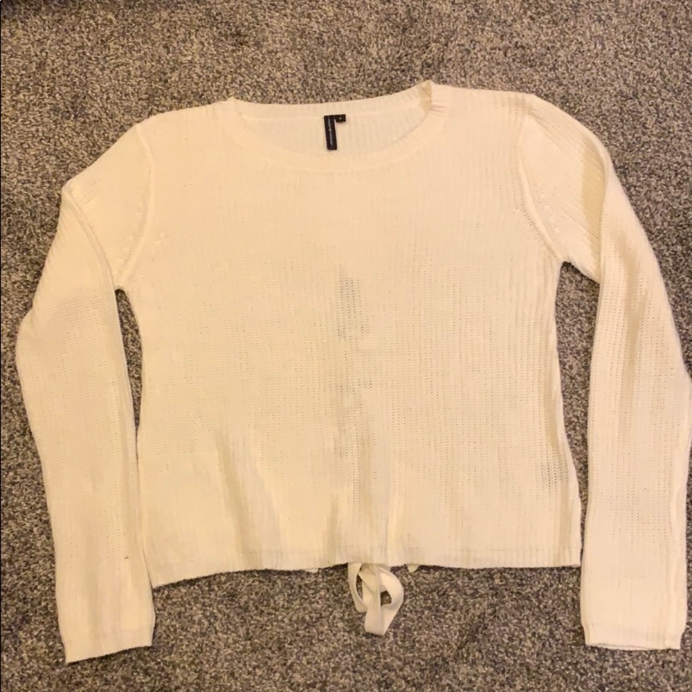 Lace up sweater